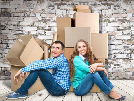 Moving service planning in Barnescray with packed boxes and transport preparation