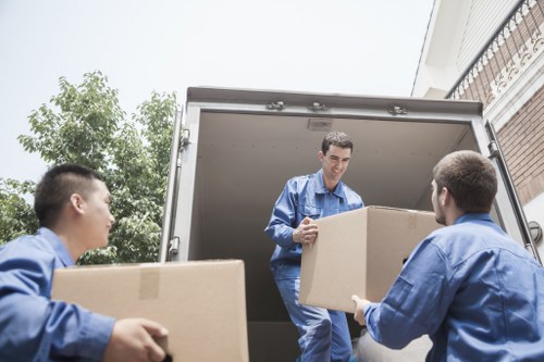 Man and van vehicle ready for a local move in Barnescray