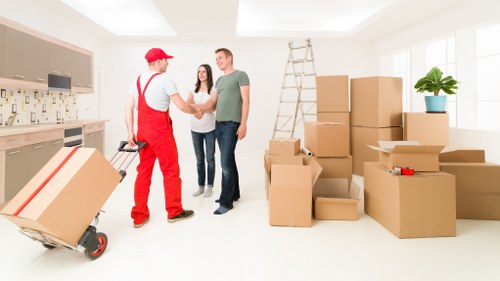 Packed household items ready for local removals in Barnescray