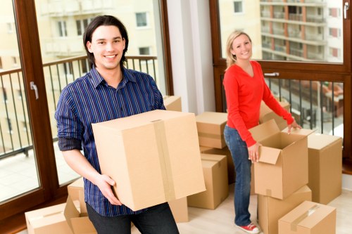 Safety-conscious storage site with clear walkways and signs